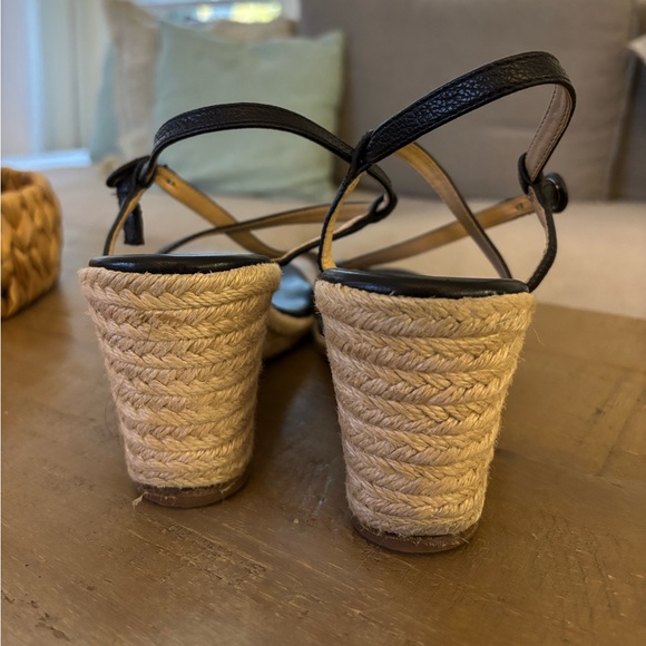 Calvin Klein Black Espadrille Sandals Heeled woven Women’s Size 8M - Picture 6 of 6